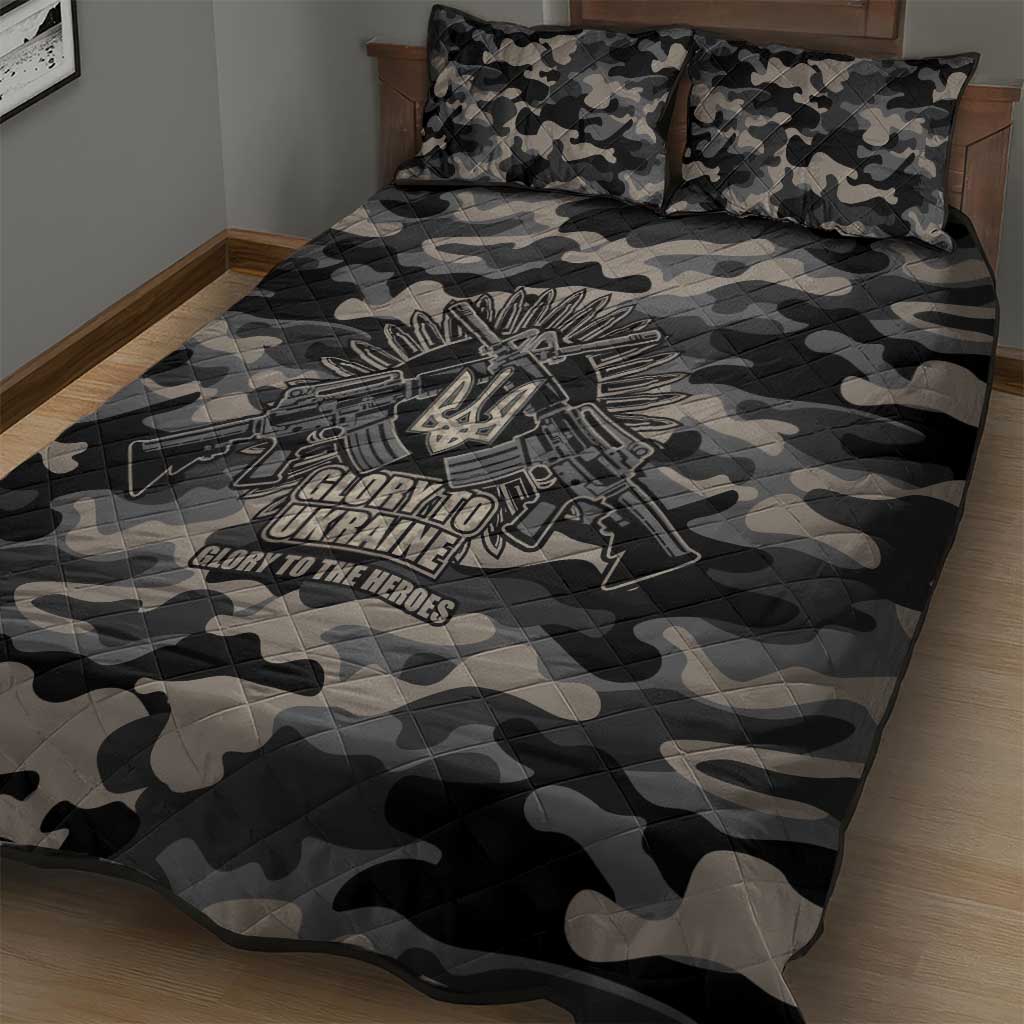 Glory to Ukraine Quilt Bed Set Glory to the Heroes