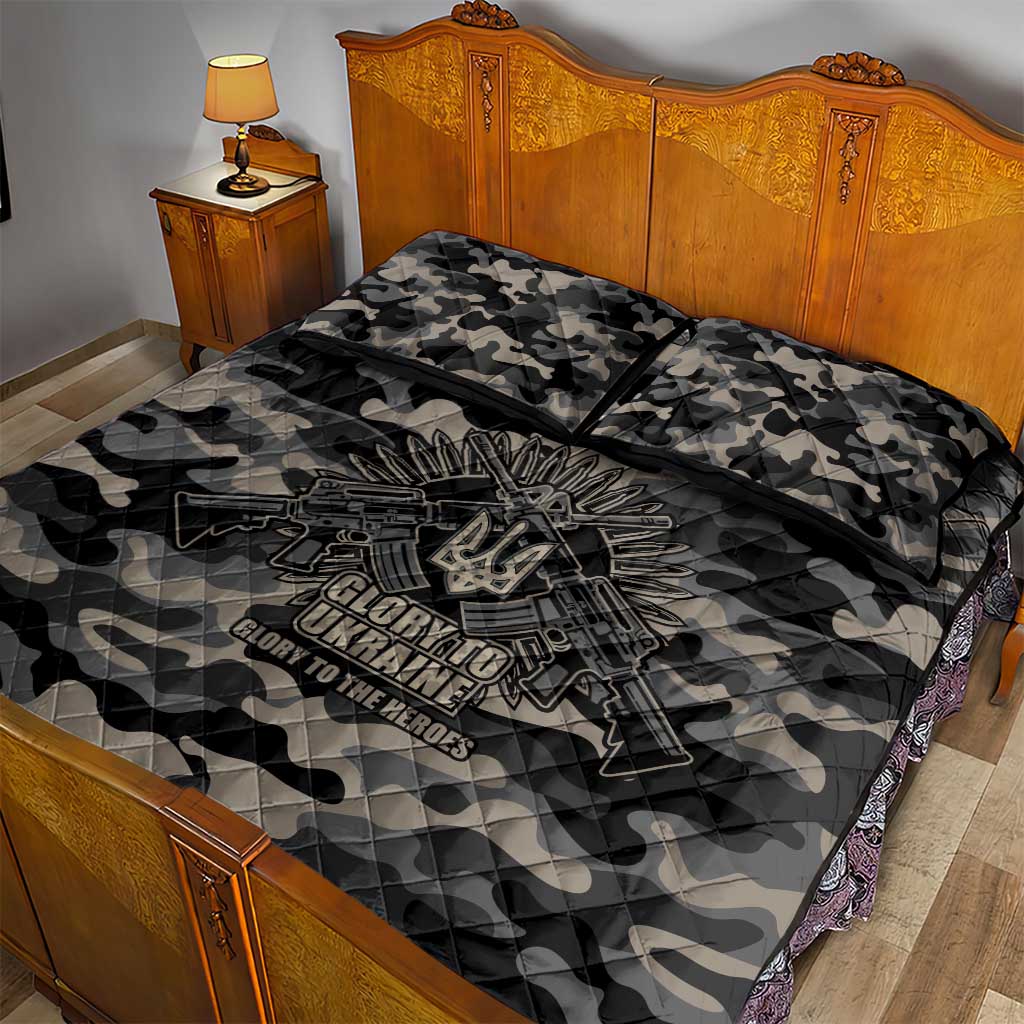 Glory to Ukraine Quilt Bed Set Glory to the Heroes