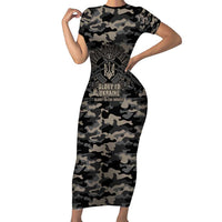 Glory to Ukraine Short Sleeve Bodycon Dress Glory to the Heroes
