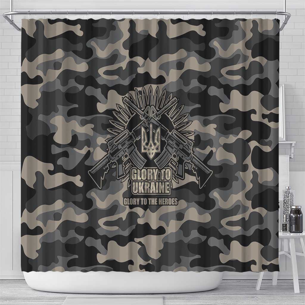 Glory to Ukraine Shower Curtain Glory to the Heroes