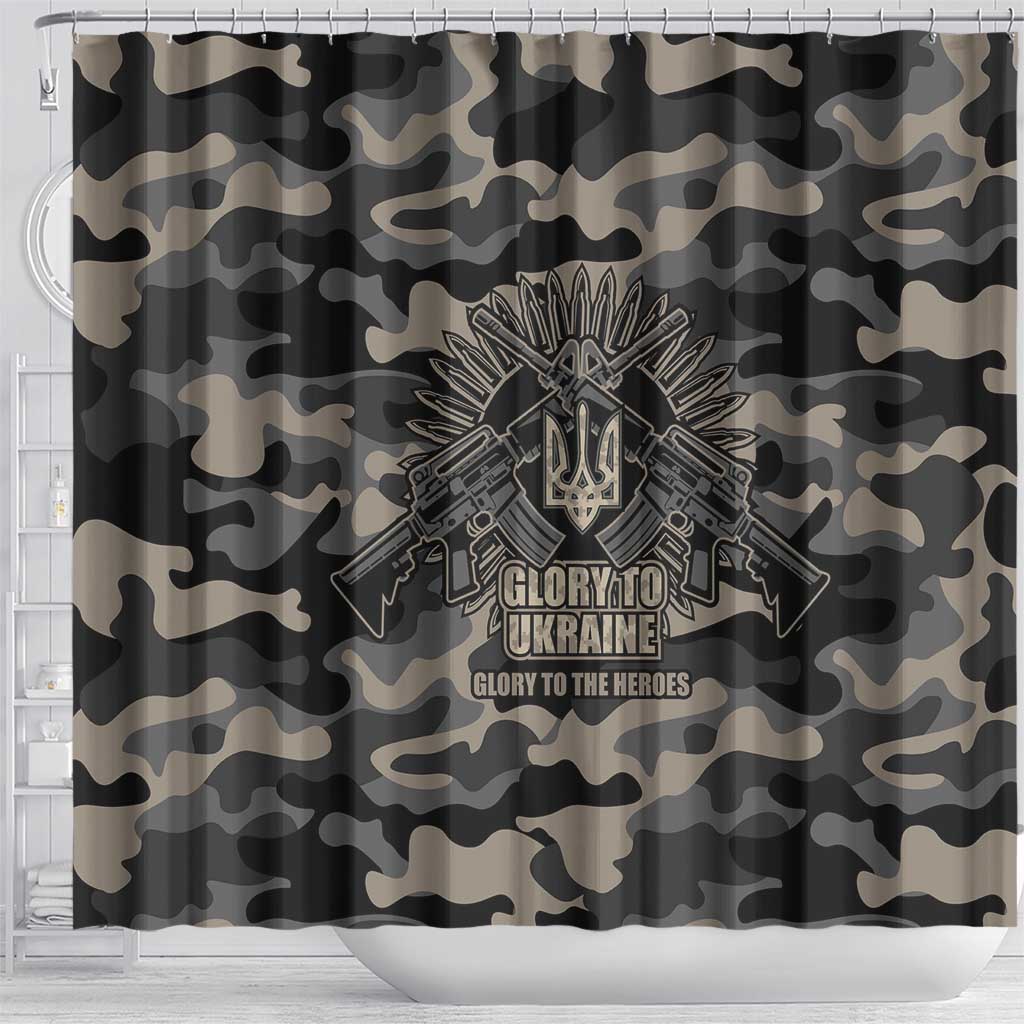 Glory to Ukraine Shower Curtain Glory to the Heroes
