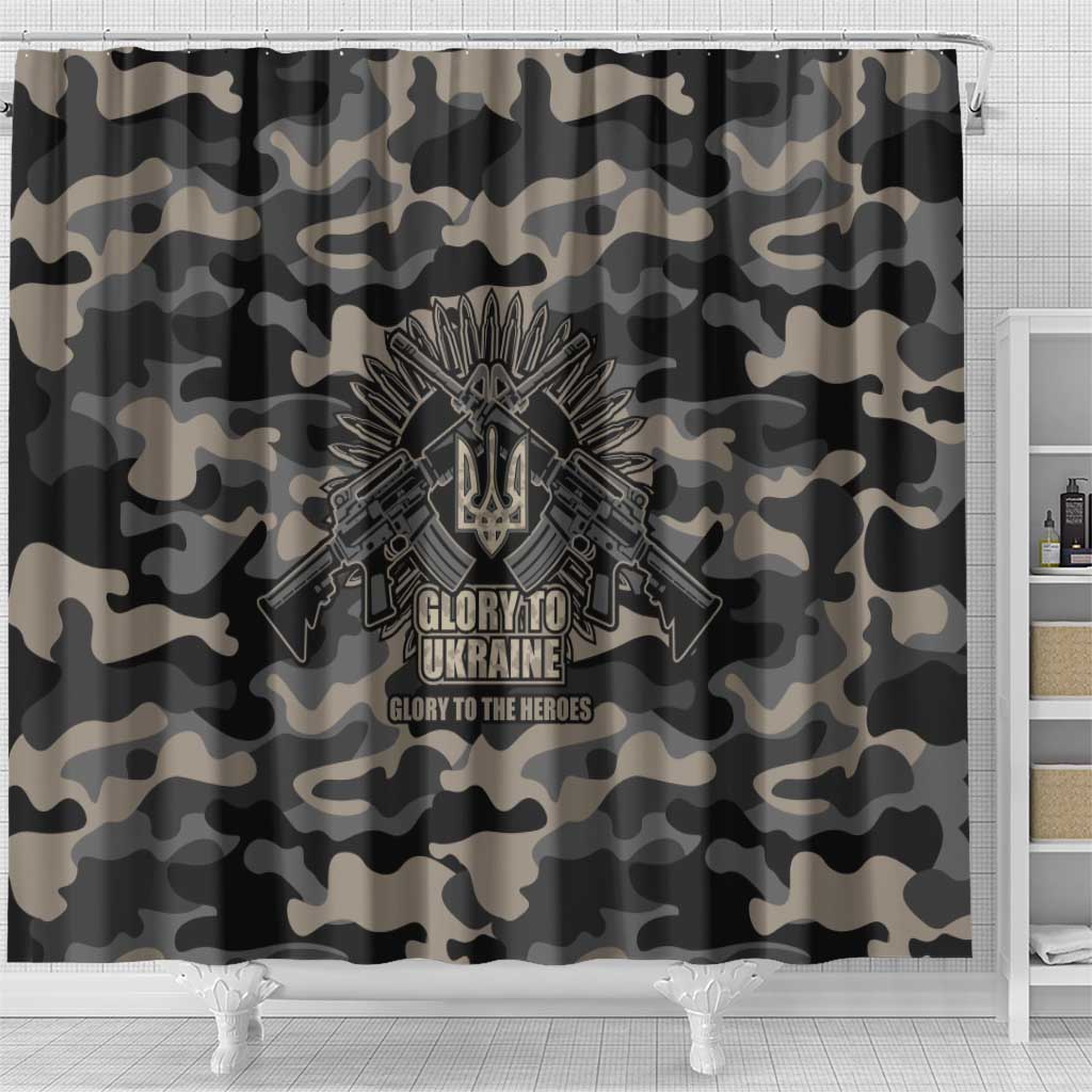 Glory to Ukraine Shower Curtain Glory to the Heroes