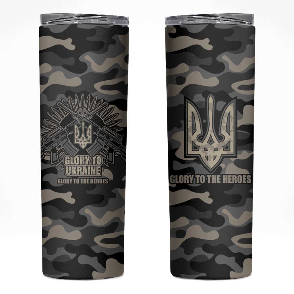 Glory to Ukraine Skinny Tumbler Glory to the Heroes