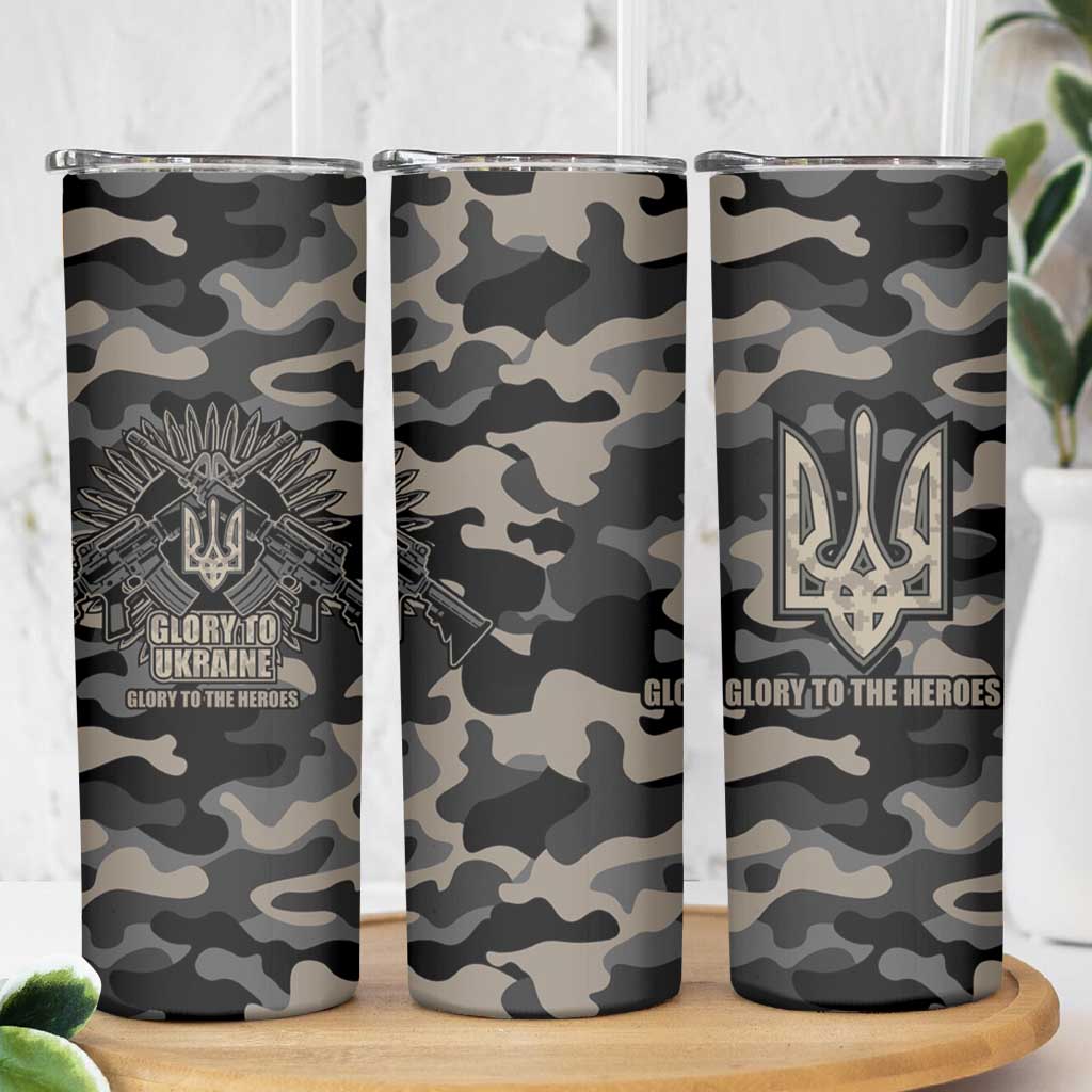 Glory to Ukraine Skinny Tumbler Glory to the Heroes