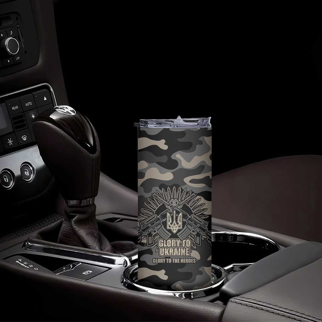Glory to Ukraine Skinny Tumbler Glory to the Heroes