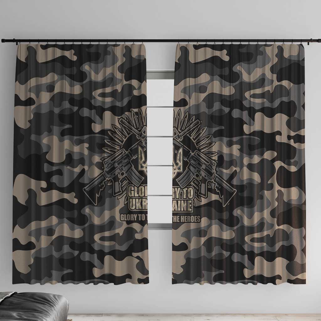 Glory to Ukraine Window Curtain Glory to the Heroes