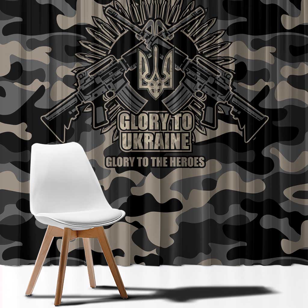 Glory to Ukraine Window Curtain Glory to the Heroes