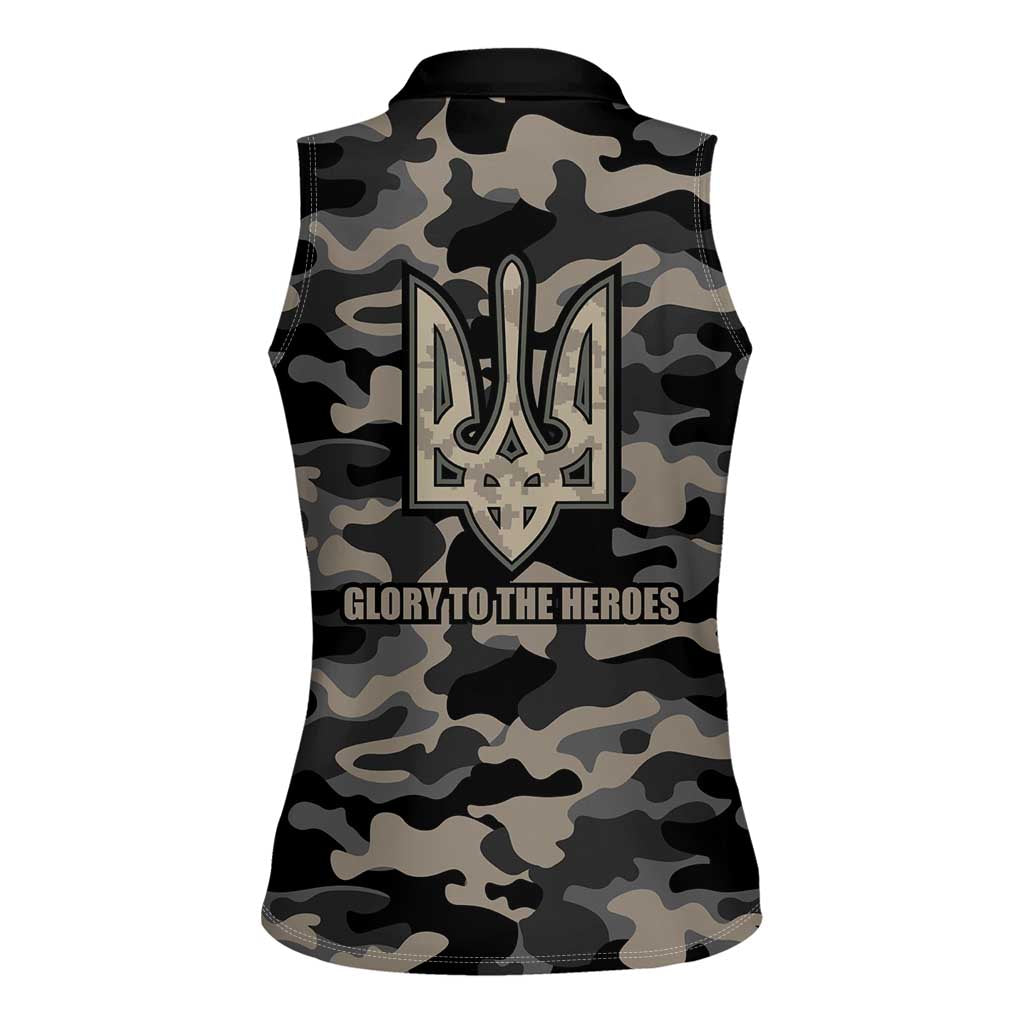 Glory to Ukraine Women Sleeveless Polo Shirt Glory to the Heroes