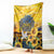 Glory to Ukraine Blanket Sunflower Field Modern Art