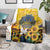 Glory to Ukraine Blanket Sunflower Field Modern Art