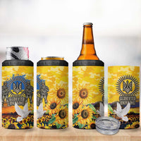 Glory to Ukraine 4 in 1 Can Cooler Tumbler Sunflower Field Modern Art