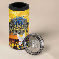 Glory to Ukraine 4 in 1 Can Cooler Tumbler Sunflower Field Modern Art