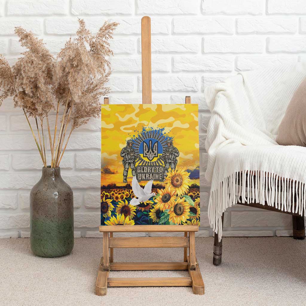 Glory to Ukraine Canvas Wall Art Sunflower Field Modern Art