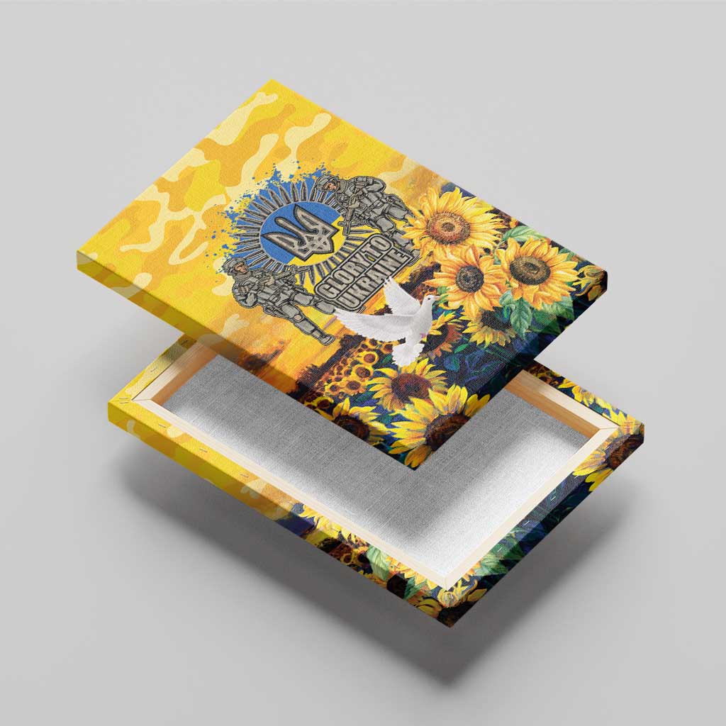 Glory to Ukraine Canvas Wall Art Sunflower Field Modern Art