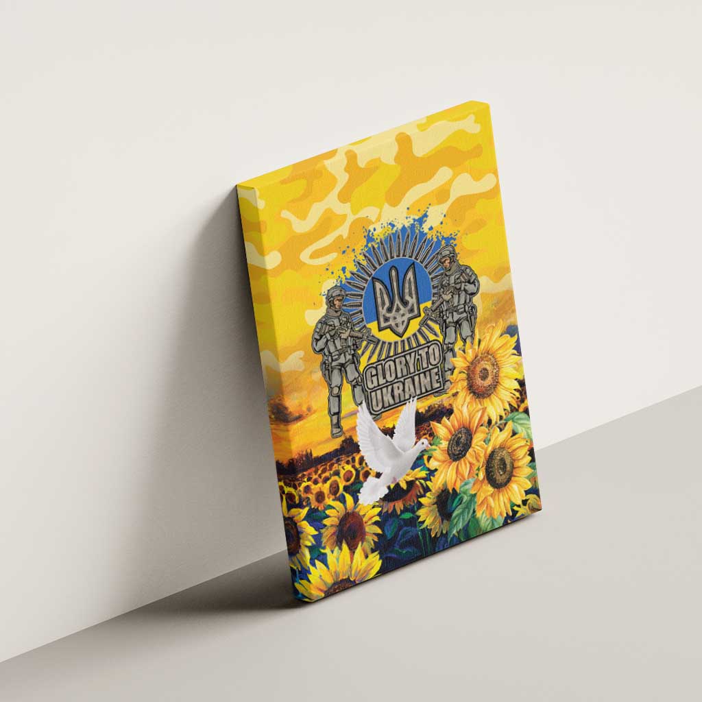 Glory to Ukraine Canvas Wall Art Sunflower Field Modern Art