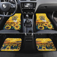 Glory to Ukraine Car Mats Sunflower Field Modern Art