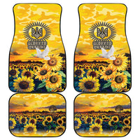 Glory to Ukraine Car Mats Sunflower Field Modern Art