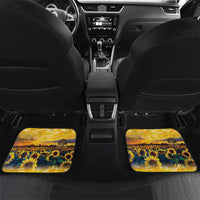 Glory to Ukraine Car Mats Sunflower Field Modern Art