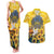 Glory to Ukraine Couples Matching Tank Maxi Dress and Hawaiian Shirt Sunflower Field Modern Art