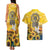 Glory to Ukraine Couples Matching Tank Maxi Dress and Hawaiian Shirt Sunflower Field Modern Art
