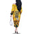 Glory to Ukraine Family Matching Off The Shoulder Long Sleeve Dress and Hawaiian Shirt Sunflower Field Modern Art