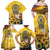 Glory to Ukraine Family Matching Off Shoulder Maxi Dress and Hawaiian Shirt Sunflower Field Modern Art