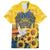 Glory to Ukraine Family Matching Short Sleeve Bodycon Dress and Hawaiian Shirt Sunflower Field Modern Art