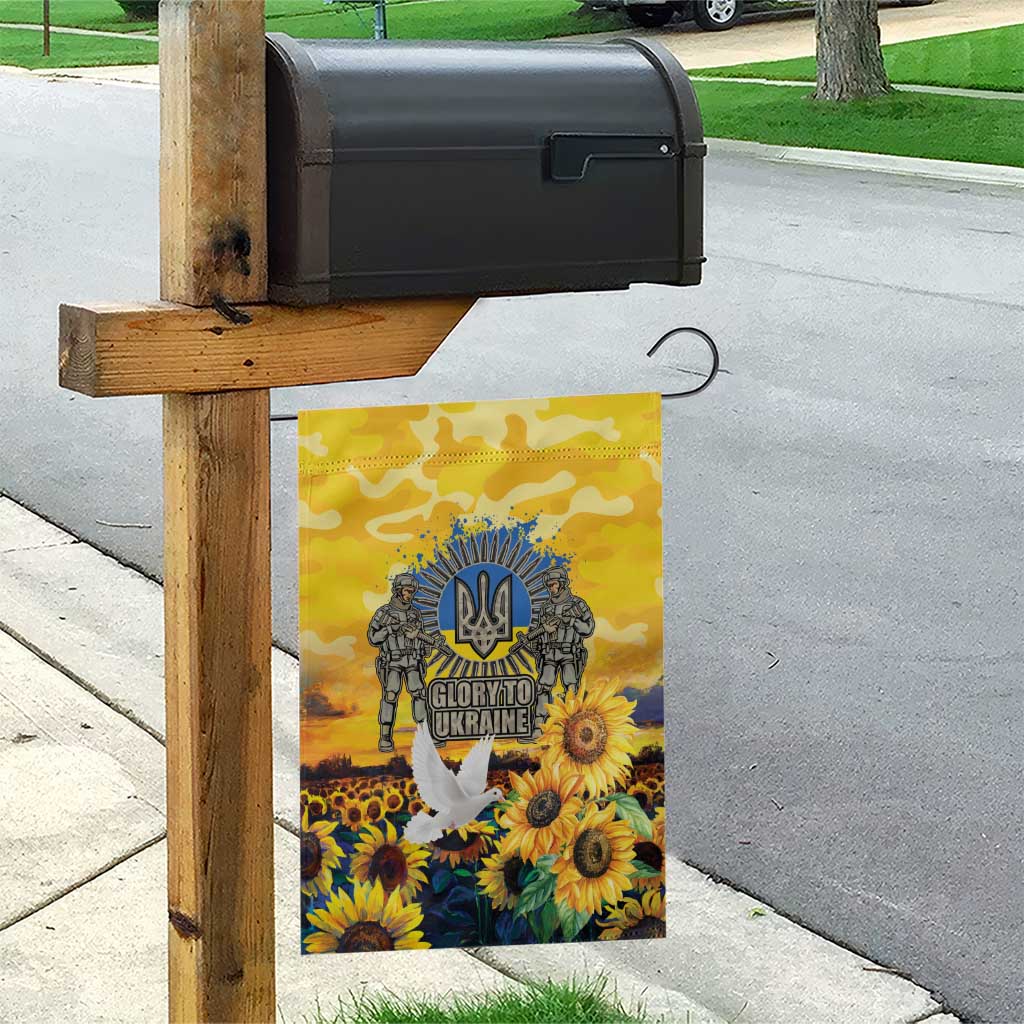 Glory to Ukraine Garden Flag Sunflower Field Modern Art