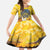 Glory to Ukraine Kid Short Sleeve Dress Sunflower Field Modern Art