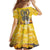 Glory to Ukraine Kid Short Sleeve Dress Sunflower Field Modern Art