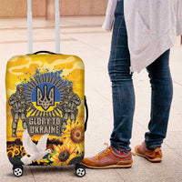 Glory to Ukraine Luggage Cover Sunflower Field Modern Art