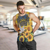 Glory to Ukraine Men Tank Top Sunflower Field Modern Art