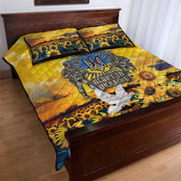 Glory to Ukraine Quilt Bed Set Sunflower Field Modern Art