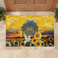 Glory to Ukraine Rubber Doormat Sunflower Field Modern Art