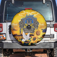 Glory to Ukraine Spare Tire Cover Sunflower Field Modern Art