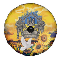 Glory to Ukraine Spare Tire Cover Sunflower Field Modern Art