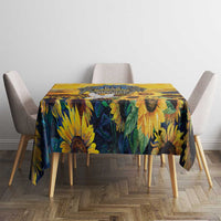 Glory to Ukraine Tablecloth Sunflower Field Modern Art