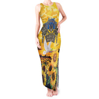 Glory to Ukraine Tank Maxi Dress Sunflower Field Modern Art