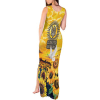 Glory to Ukraine Tank Maxi Dress Sunflower Field Modern Art