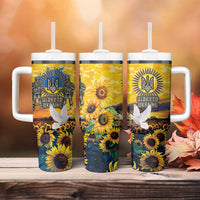 Glory to Ukraine Tumbler With Handle Sunflower Field Modern Art