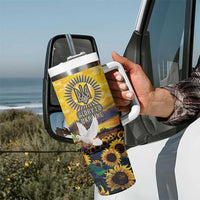 Glory to Ukraine Tumbler With Handle Sunflower Field Modern Art