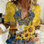 Glory to Ukraine Women Casual Shirt Sunflower Field Modern Art