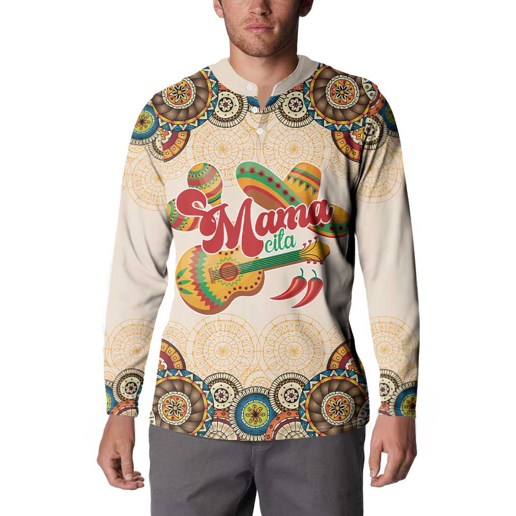 Mamacita Cinco De Mayo Spirit Button Sweatshirt