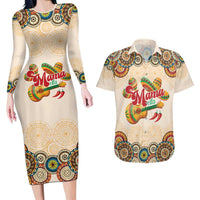 Mamacita Cinco De Mayo Spirit Couples Matching Long Sleeve Bodycon Dress and Hawaiian Shirt
