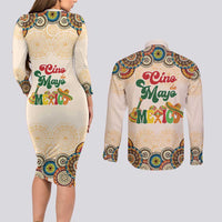 Mamacita Cinco De Mayo Spirit Couples Matching Long Sleeve Bodycon Dress and Long Sleeve Button Shirt