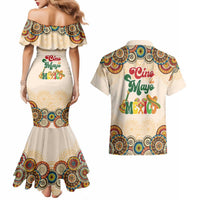 Mamacita Cinco De Mayo Spirit Couples Matching Mermaid Dress and Hawaiian Shirt