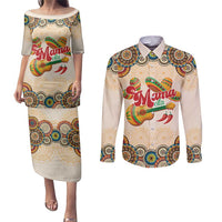 Mamacita Cinco De Mayo Spirit Couples Matching Puletasi and Long Sleeve Button Shirt