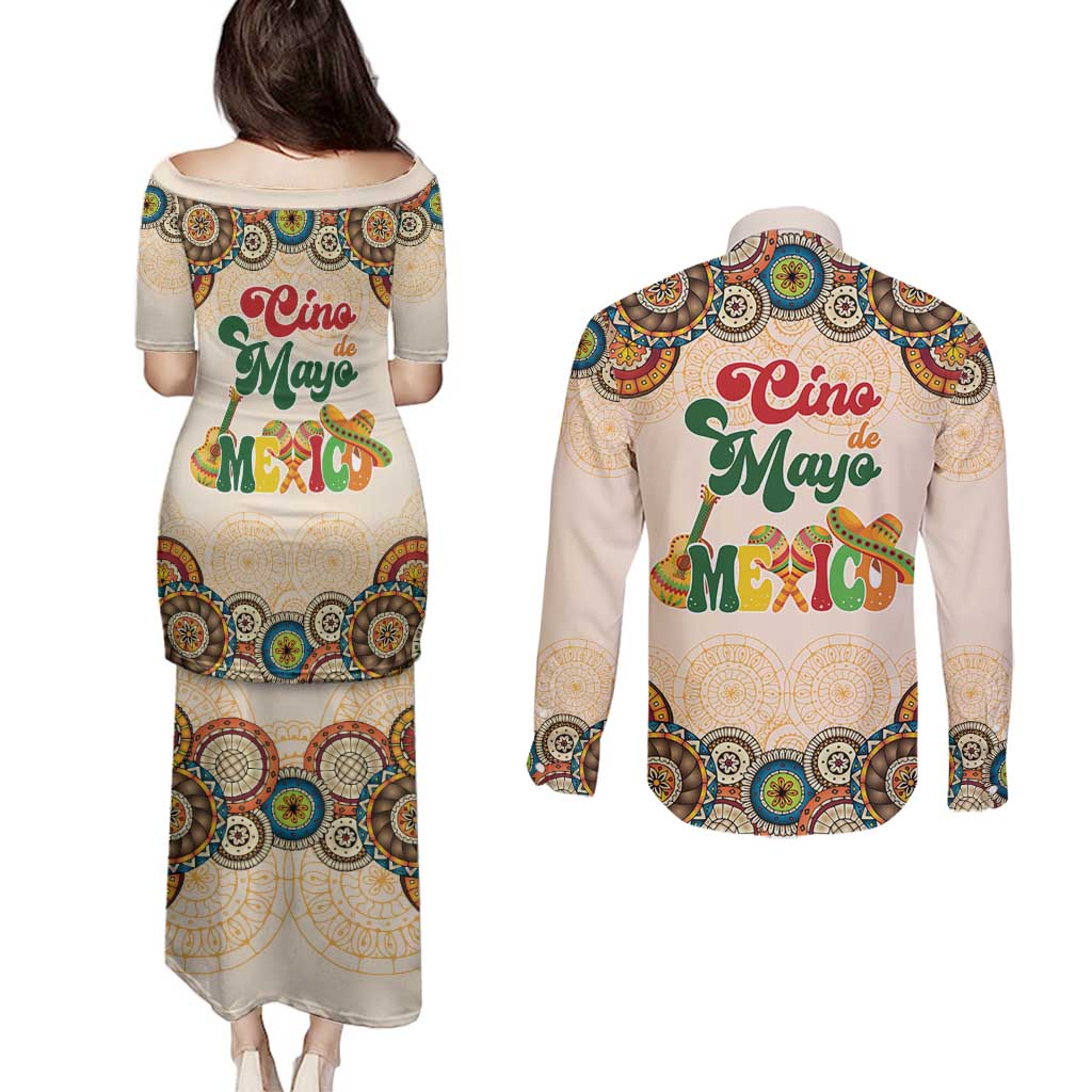 Mamacita Cinco De Mayo Spirit Couples Matching Puletasi and Long Sleeve Button Shirt