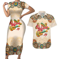 Mamacita Cinco De Mayo Spirit Couples Matching Short Sleeve Bodycon Dress and Hawaiian Shirt