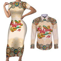 Mamacita Cinco De Mayo Spirit Couples Matching Short Sleeve Bodycon Dress and Long Sleeve Button Shirt